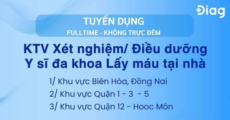 Trung tâm xét nghiệm Diag tuyển dụng