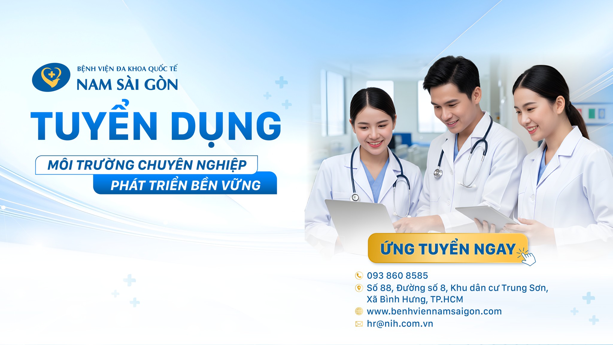 BVĐKQT Nam Sài Gòn tuyển dụng nhiều vị trí - Tháng 5/2026