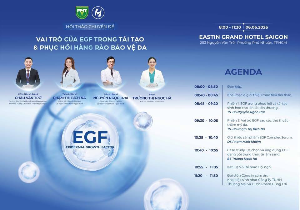Hội thảo chuyên đề: Vai trò của EGF trong tái tạo và phục hồi hàng rào bảo vệ da