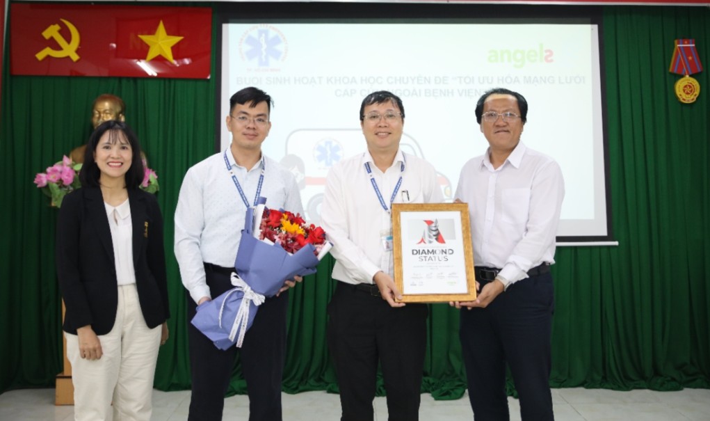 Trung tâm Cấp cứu 115 TP.HCM nhận giải thưởng Kim cương EMS Angels và tối ưu hóa mạng lưới cấp cứu đột quỵ
