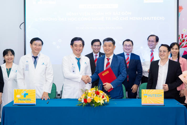 HUTECH ký kết hợp tác với Bệnh viện Hoàn Mỹ Sài Gòn, mở rộng hệ thống thực hành lâm sàng cho sinh viên khối sức khỏe