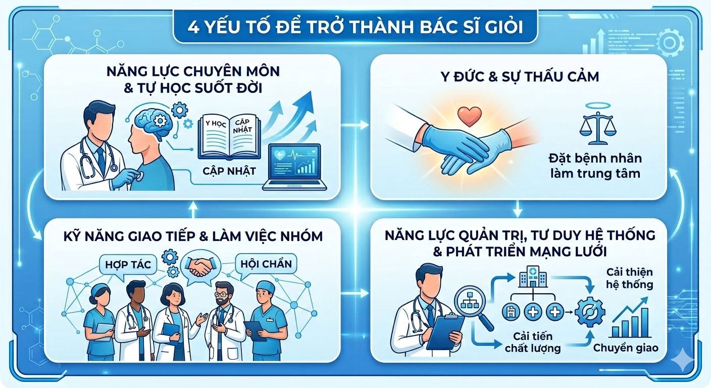 Các yếu tố để trở thành bác sĩ giỏi